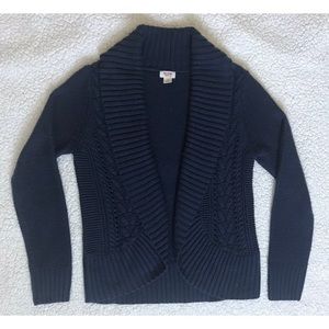 Mossimo Cable-Knit Open-Front Cocoon Sweater